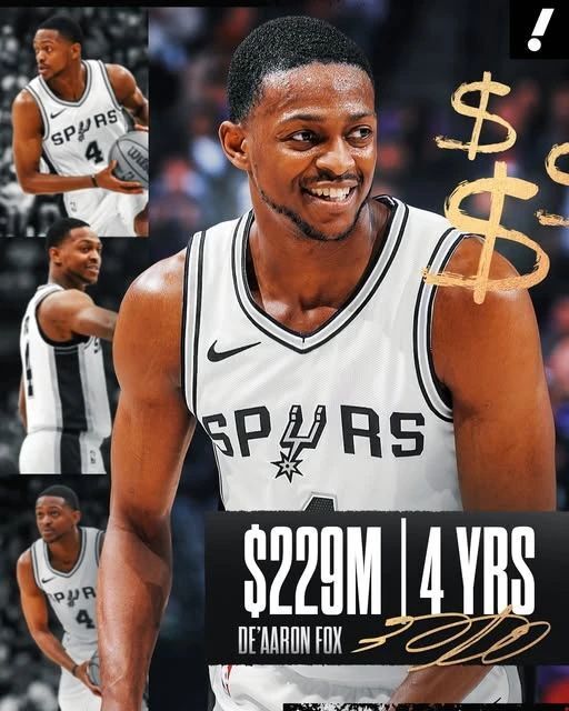 NBA ｜ 4年2.29亿！福克斯提前续约马刺